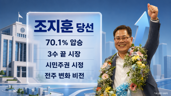 3수 끝에 전주시장 조지훈 "열린 시정으로 대전환" - 뉴스 썸네일 이미지